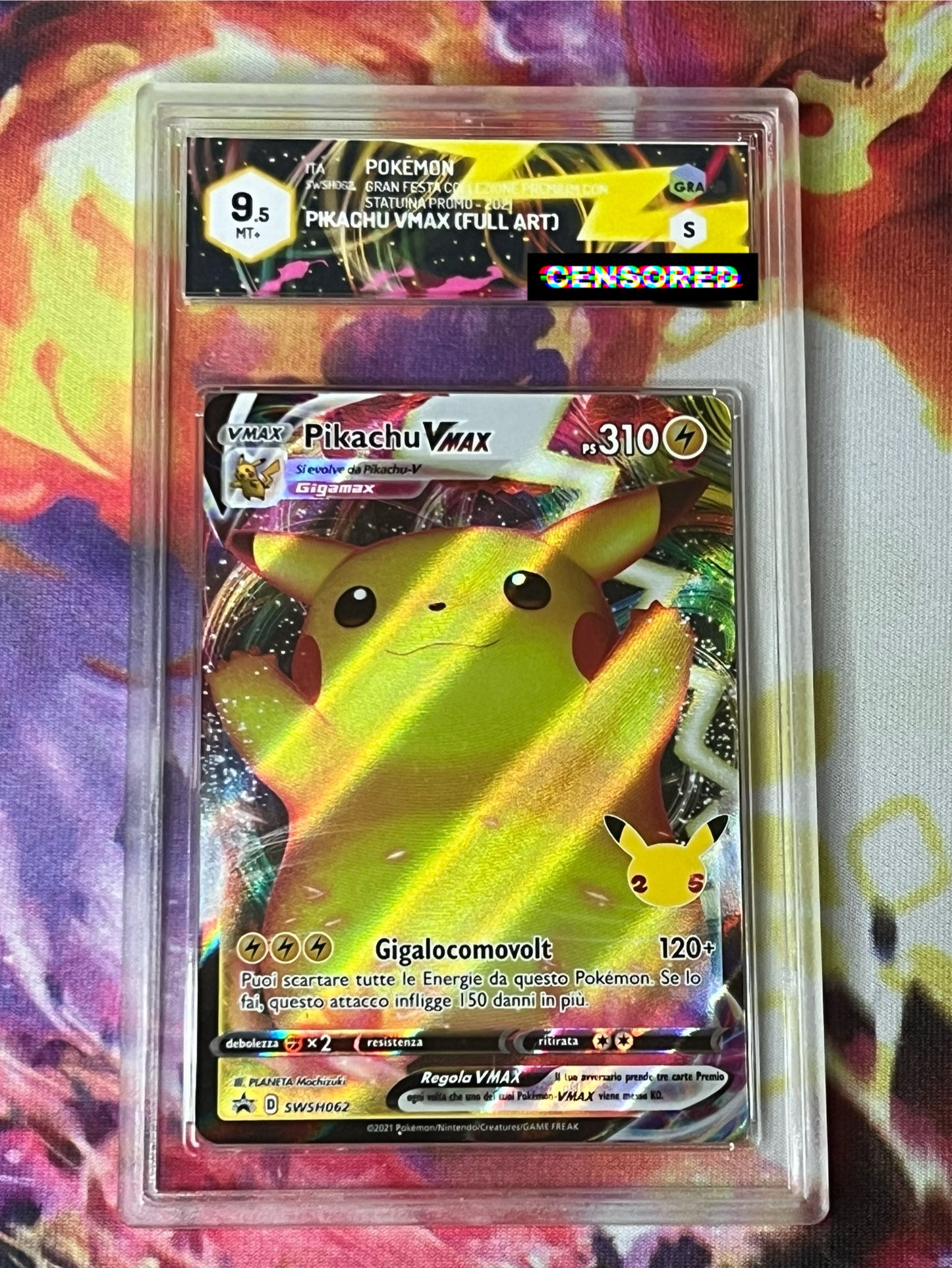 Pikachu VMAX Full Art italiano GRAAD 9.5