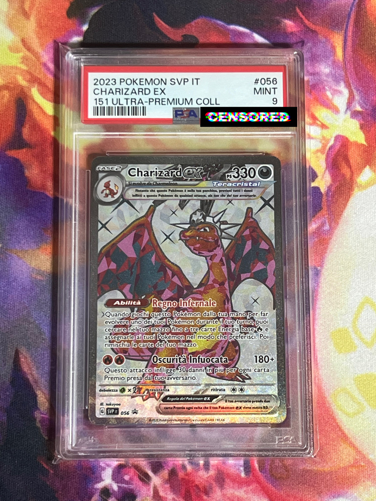 Charizard ex Alternative Art Promo (ITA) PSA 9 MINT (Con Errore)