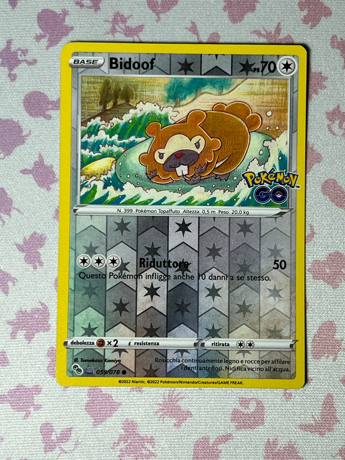 Bidoof Reverse Holo (Ditto) 059/078 - Pokémon Go (IT) NM