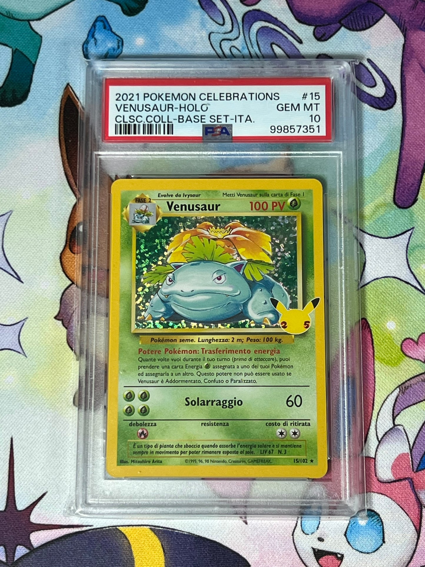 Venusaur Holo 15/102(IT) PSA 10 MINT