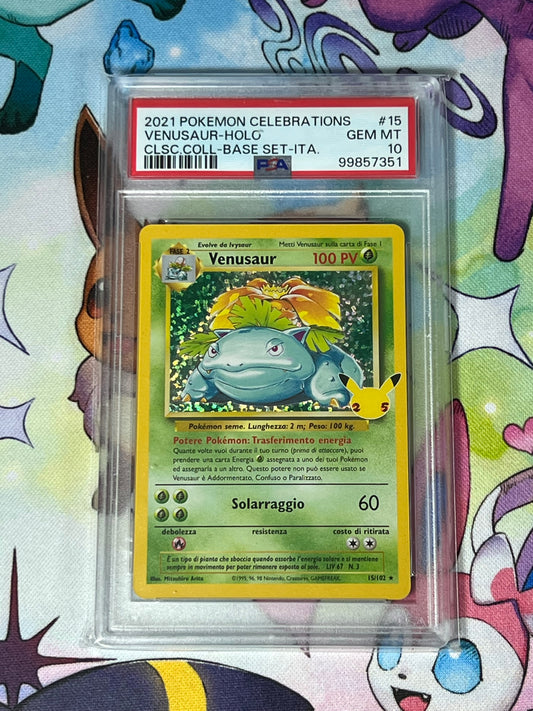 Venusaur Holo 15/102(IT) PSA 10 MINT