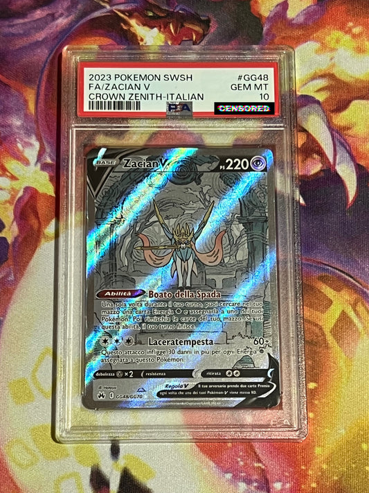 Zacian V CRZ GG48 (IT) PSA 10 GEM MINT