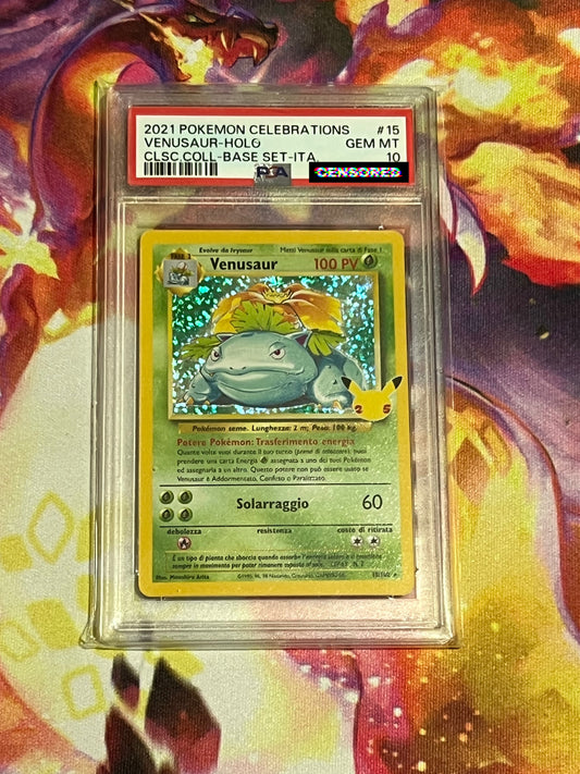 Venusaur Holo 15/102(IT) PSA 10 MINT