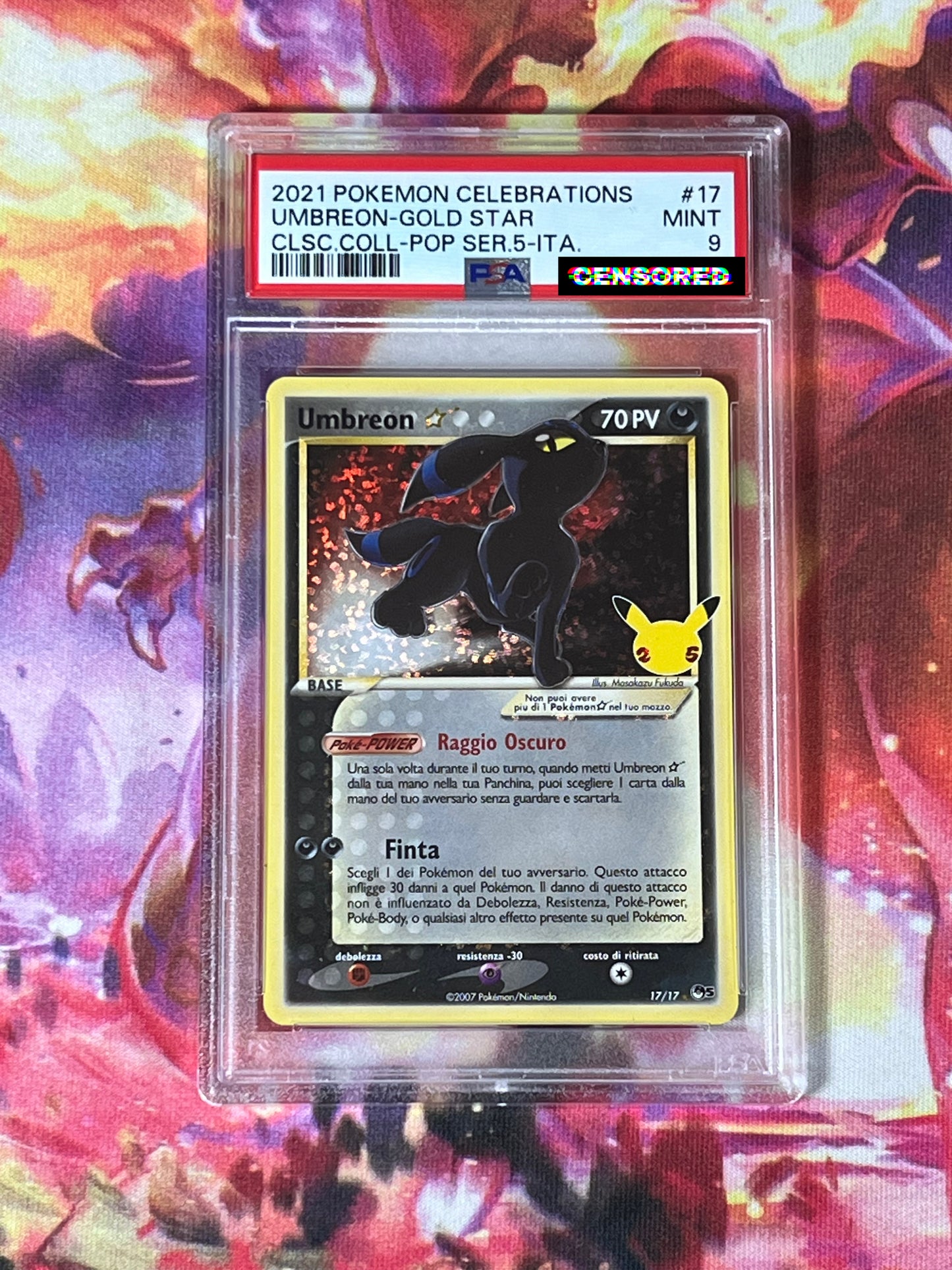 Umbreon Goldstar 17/17 (IT) PSA 9 MINT